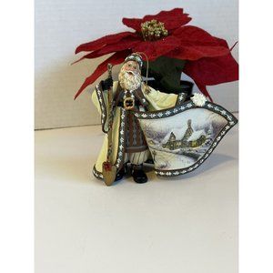 Ashton Drake THOMAS KINKADE Old World Santa Ornament WHITE CHRISTMAS DREAMS